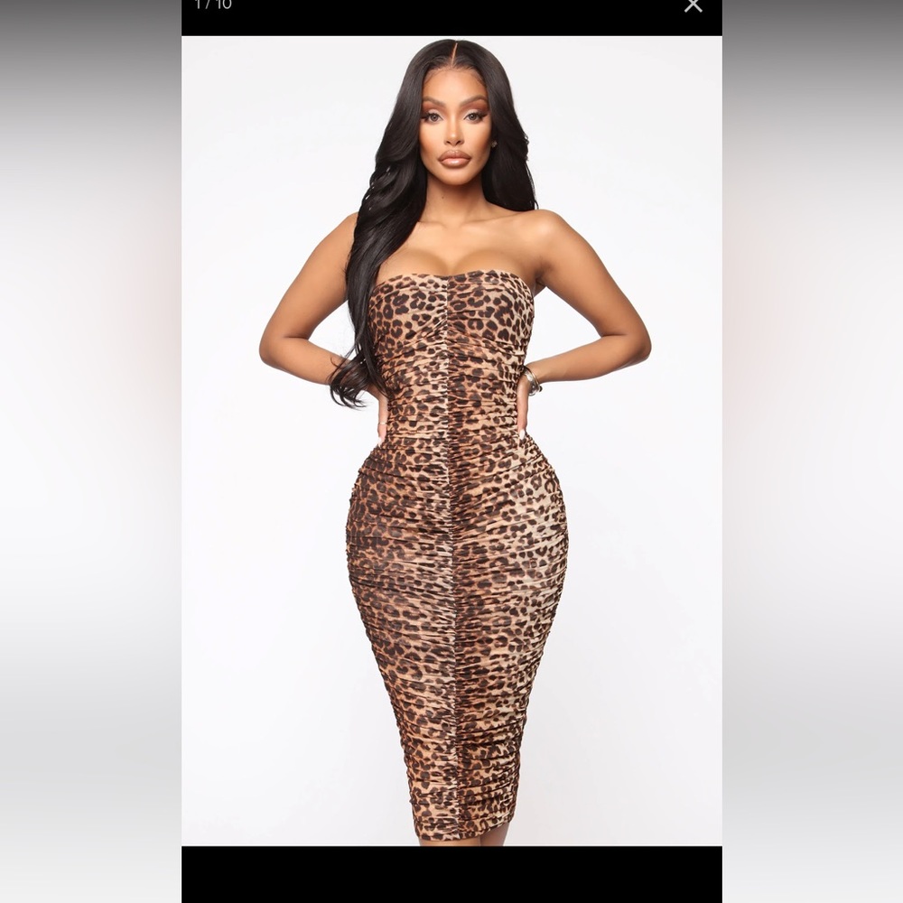 *Worn Only Once* Fashion Nova • Leopard Print Mini Dress • Size 1X
